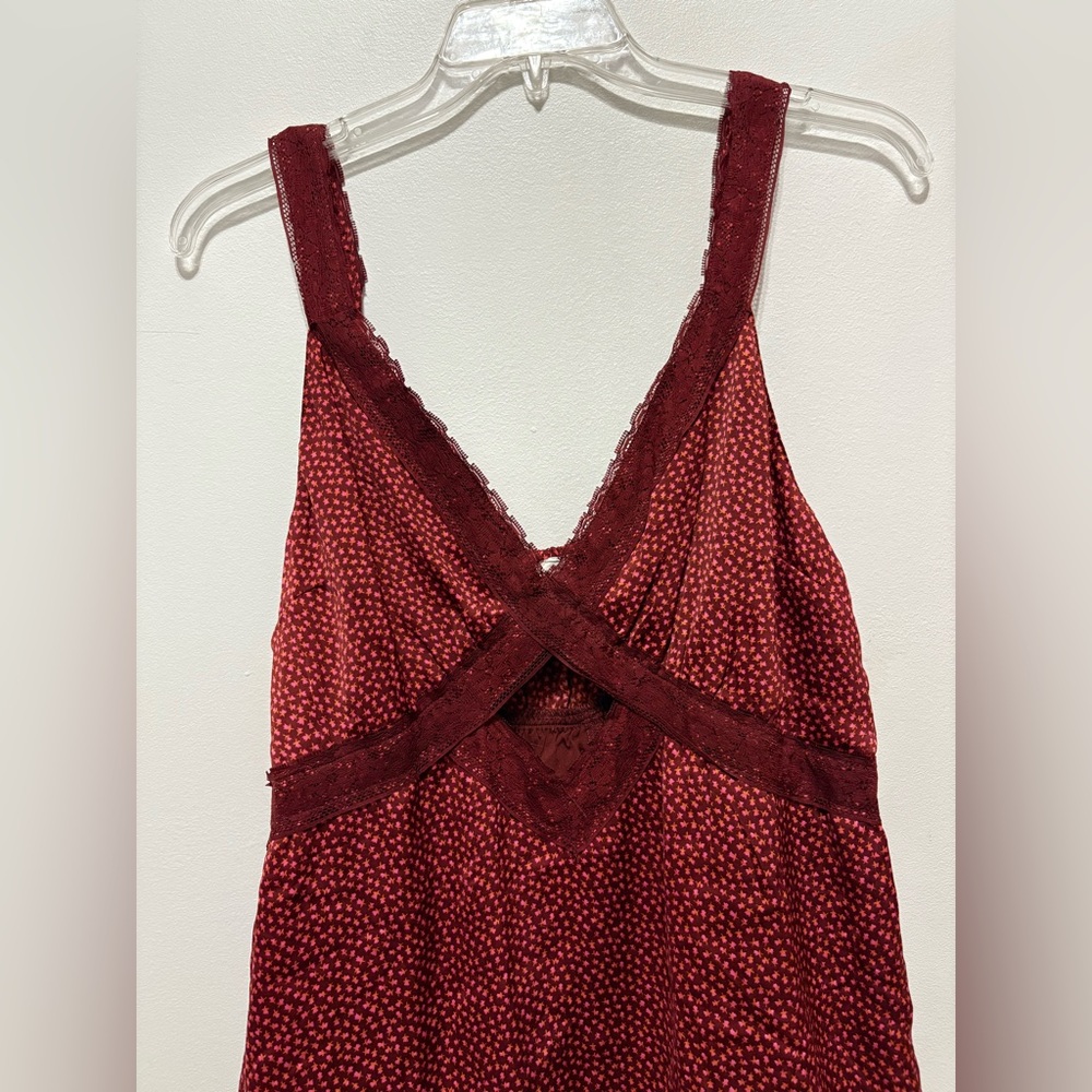 American Eagle Outfitters Red Lace Mini Dress